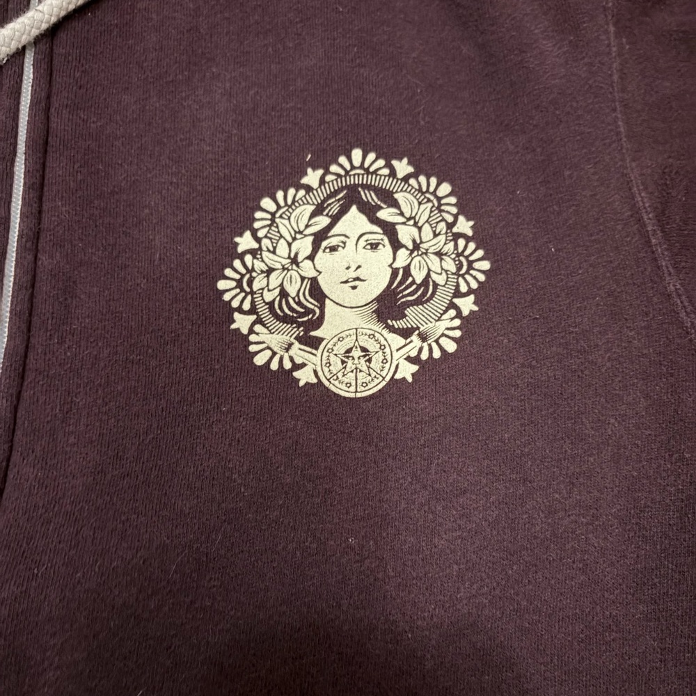 Obey Dark Purple Hoodie Jacket - Picture 2 of 4
